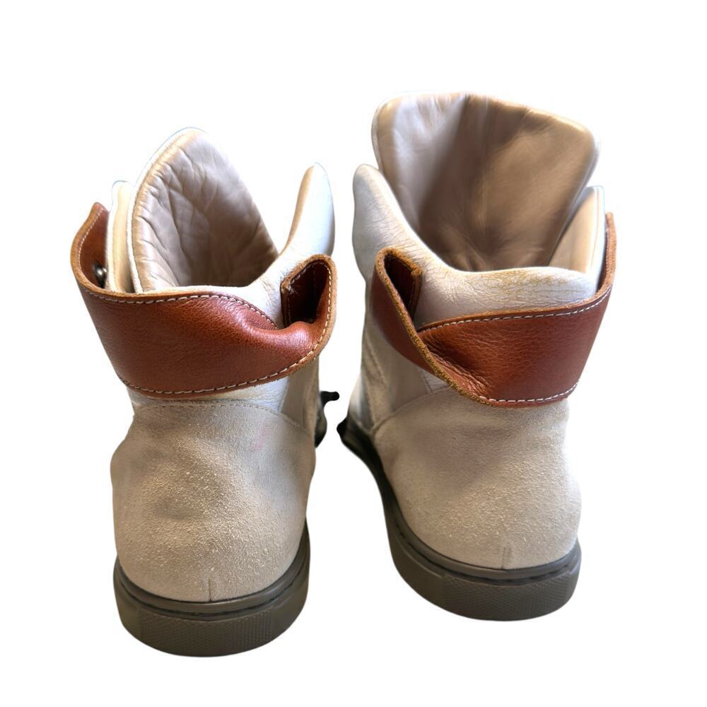 Brunello Cucinelli High Top Sneakers Shoes Leather Suede Size Women’s 37 US 7 - Picture 5 of 16